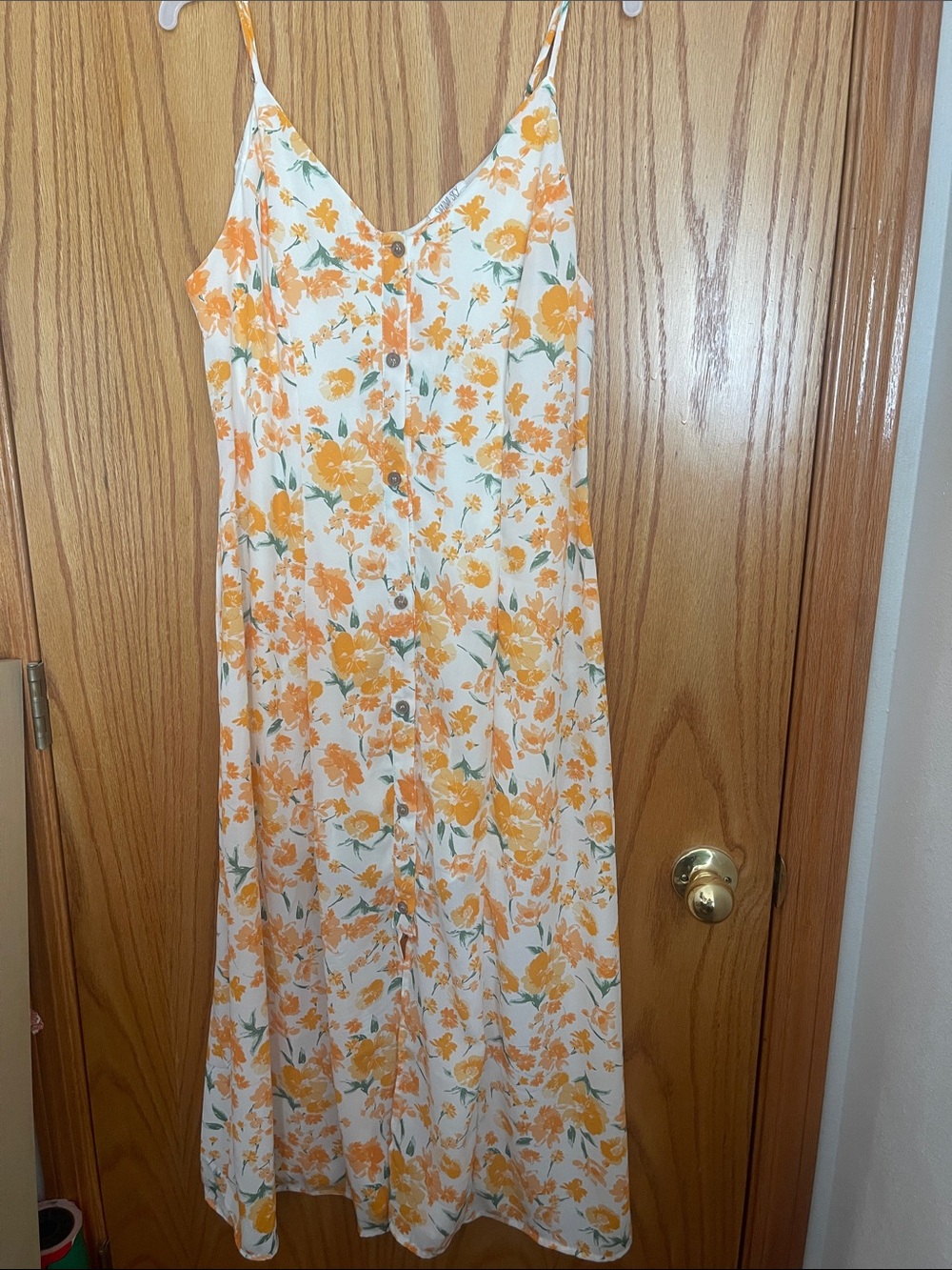 Sienna Sky orange floral maxi dress